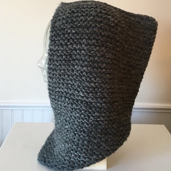 Hand-knitted, Chunky Knit, Grey Hoodie main image 11
